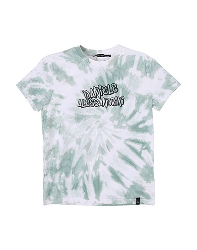 DANIELE ALESSANDRINI T-shirt Sage green 95% Cotton, 5% Elastane