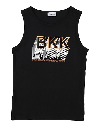 BIKKEMBERGS Tank top Black 100% Cotton