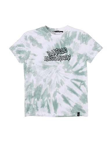 DANIELE ALESSANDRINI T-shirt Sage green 95% Cotton, 5% Elastane