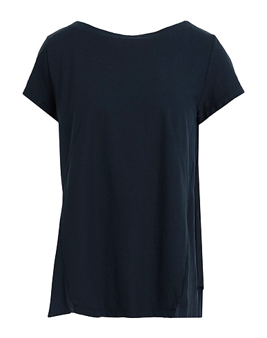EUROPEAN CULTURE T-shirt Midnight blue 70% Cotton, 30% Ramie