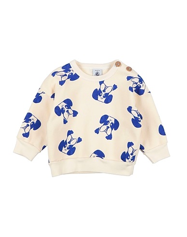 PETIT BATEAU Sweatshirt Cremeweiß 100% Baumwolle