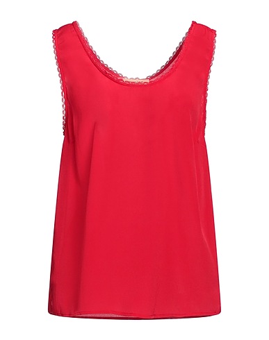 TWINSET Top Red 65% Viscose, 35% Silk, Polyester