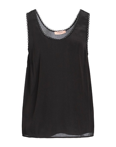 TWINSET Top Nero 65% Viscosa, 35% Seta, Poliestere