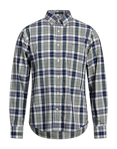 GANT Camicia a quadri Verde chiaro 100% Cotone