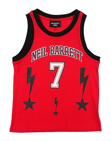 NEIL BARRETT Canotta Rosso 100% Cotone