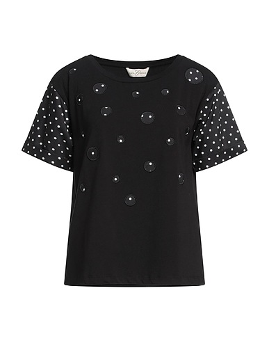 CORTE dei GONZAGA T-shirt Black 95% Cotton, 5% Elastane, Polyester