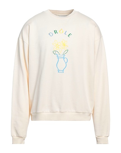 DRÔLE DE MONSIEUR Sweatshirt Elfenbein 100% Baumwolle