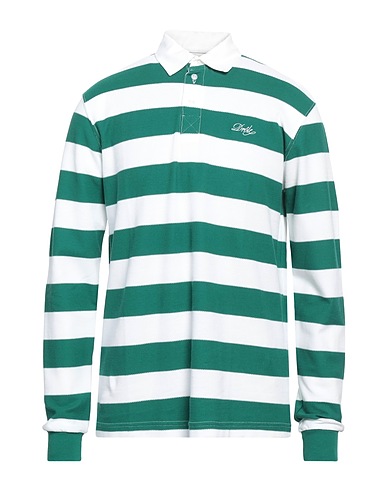 DRÔLE DE MONSIEUR Polo shirt Dark green 100% Cotton