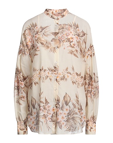 TWINSET Floral shirts & blouses Ivory 100% Cotton