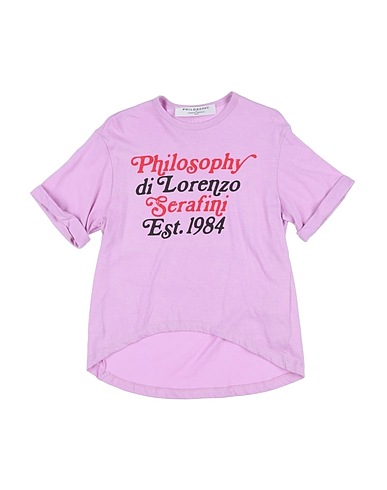 PHILOSOPHY di LORENZO SERAFINI T-shirt Lilla 100% Cotone