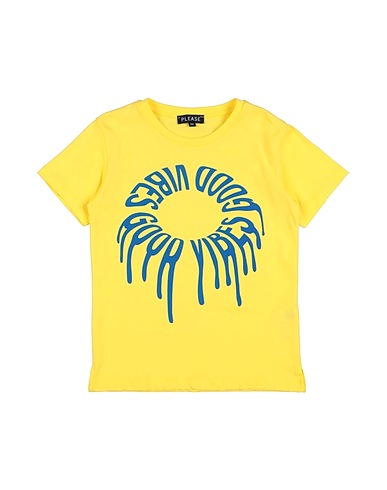PLEASE T-shirt Yellow 100% Cotton