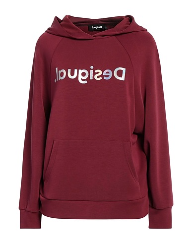DESIGUAL Hooded track jacket  Burgundy 51% Modal, 43% Polyester, 6% Elastane