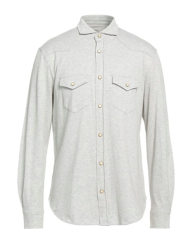 ELEVENTY Solid colour shirt Light grey 100% Cotton