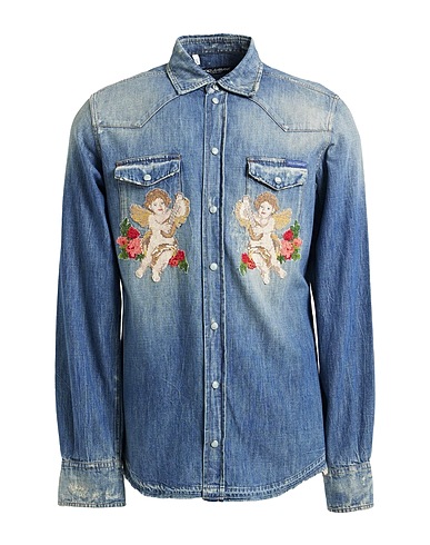 DOLCE&GABBANA Denim shirt 100% Cotton