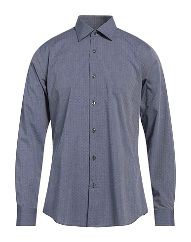 PAL ZILERI Shirts Navy blue 100% Cotton
