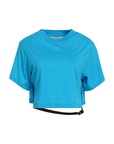 TELA Crop top Azzurro 100% Cotone