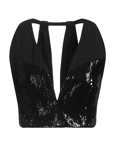 COSTUME NATIONAL Top Noir 90% Rayonne, 5% Polyester, 5% Élasthanne