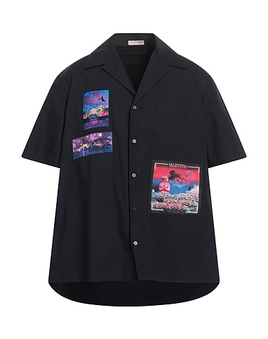 VALENTINO GARAVANI Shirts Black 100% Cotton, Polyester
