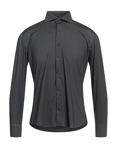 TINTORIA MATTEI 954 Patterned shirt Green 86% Polyester, 14% Elastane