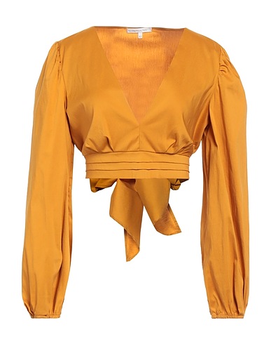 PATRIZIA PEPE Top Mustard 79% Cotton, 18% Polyamide, 3% Elastane