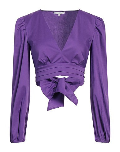 PATRIZIA PEPE Top Purple 79% Cotton, 18% Polyamide, 3% Elastane