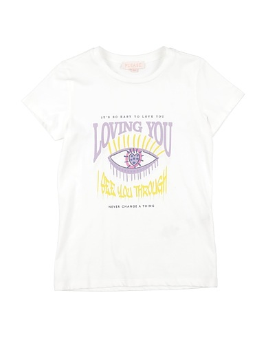 PLEASE T-shirt Off white 100% Cotton