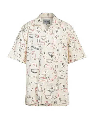 CARHARTT Patterned shirt Ivory 100% Cotton