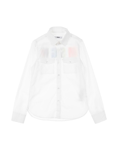 MSGM Patterned shirt White 100% Cotton