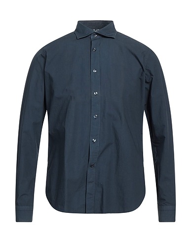 TINTORIA MATTEI 954 Solid colour shirt Midnight blue 100% Cotton