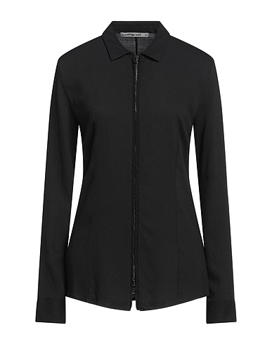 TRANSIT Camicie e bluse tinta unita Nero 58% Viscosa, 39% Lana, 3% Elastan