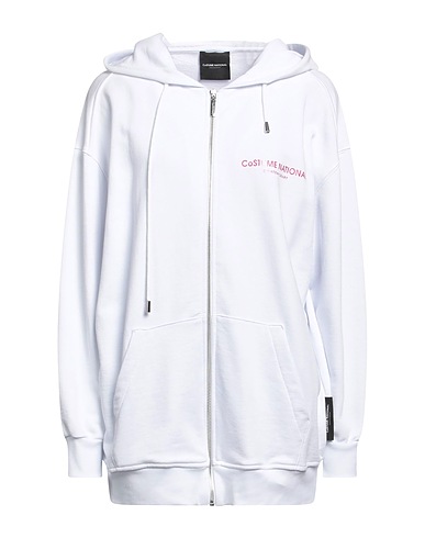 COSTUME NATIONAL Hooded sweatshirt White 100% Cotton, Elastane
