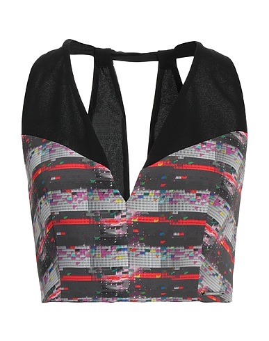 COSTUME NATIONAL Top Charcoal 97% Polyester, 3% Elastane