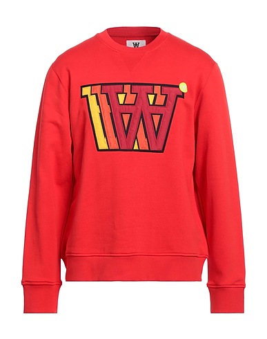 DOUBLE A by WOOD WOOD Felpa Rosso 100% Cotone