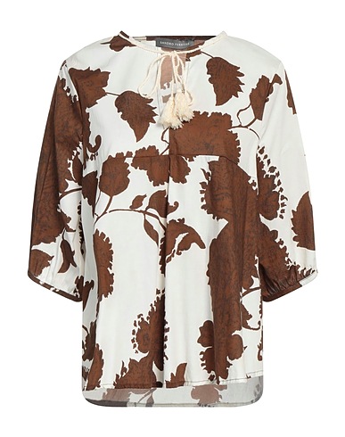 SANDRO FERRONE Top Marrone 100% Cotone