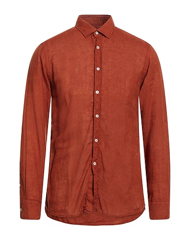 LAB. PAL ZILERI Linen shirt Rust 100% Linen
