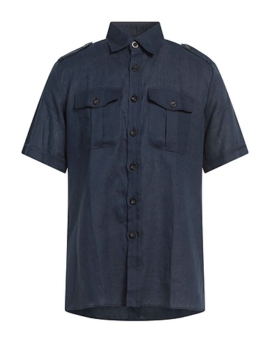 PT Torino Camicia in lino Blu navy 100% Lino