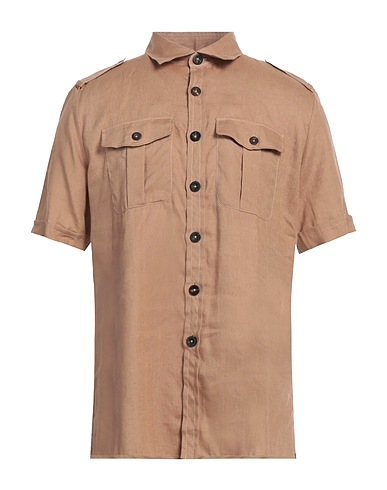 PT Torino Linen shirt Light brown 100% Linen
