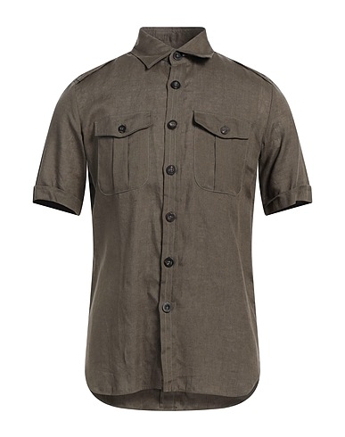 PT Torino Chemise de couleur unie 100% Lin