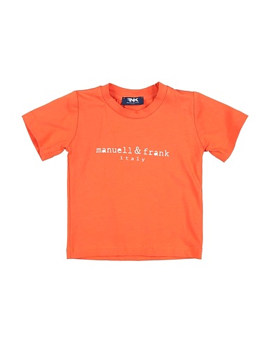 MANUELL & FRANK T-shirt Orange 90% Cotton, 10% Elastane