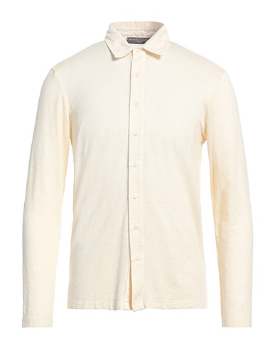 DANIELE FIESOLI Linen shirt Cream 98% Linen, 2% Elastane