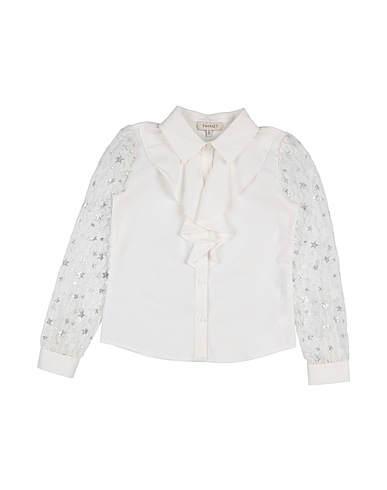 TWINSET Patterned shirts & blouses White 97% Cotton, 3% Elastane