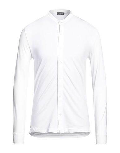 ROSSOPURO Camisa lisa Blanco 95% Algodón, 5% Elastán