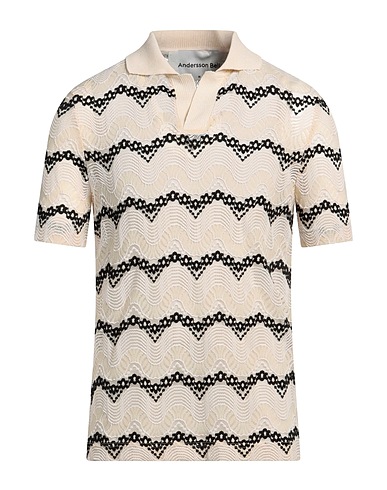 ANDERSSON BELL Polo shirt Beige 55% Polyester, 45% Nylon
