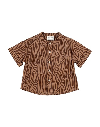 FINGER IN THE NOSE Camicie  e bluse fantasia Nocciola 100% Cotone