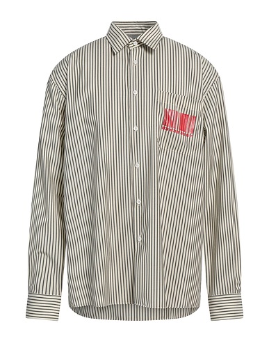 VTMNTS Striped shirt Ivory 88% Virgin Wool, 12% Silk