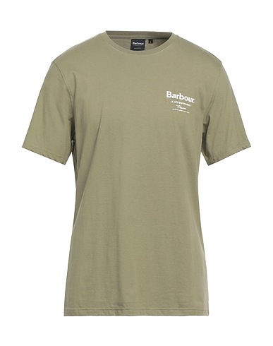 BARBOUR T-shirt Verde salvia 100% Cotone