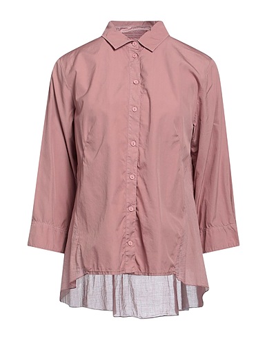EUROPEAN CULTURE Camisas y blusas lisas Rosa palo 97% Algodón, 3% Elastán