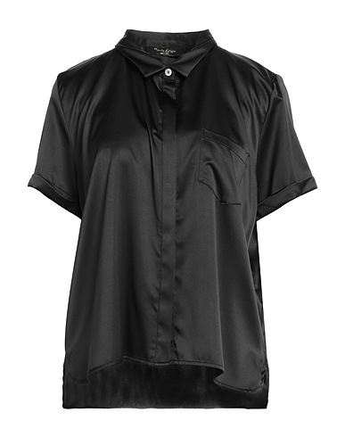 MANILA GRACE Solid colour shirts & blouses Black 97% Polyester, 3% Elastane
