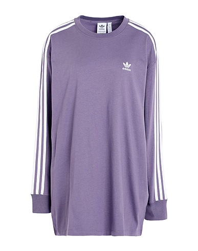 ADIDAS ORIGINALS T-shirt 3S OS LS Purple 100% Cotton