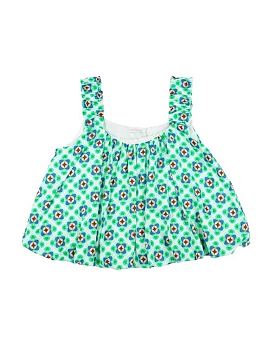 MEILISA BAI Top Verde smeraldo 100% Cotone